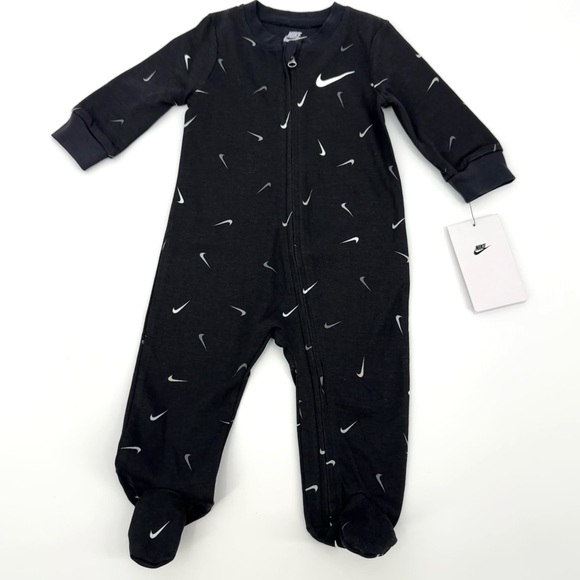 NWT NIKE 2 Pc. Zip Footed PJ and Knit Beanie Baby Bundle - Picture 2 of 9